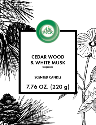 AIR WICK® Candle - Cedar Wood & White Musk